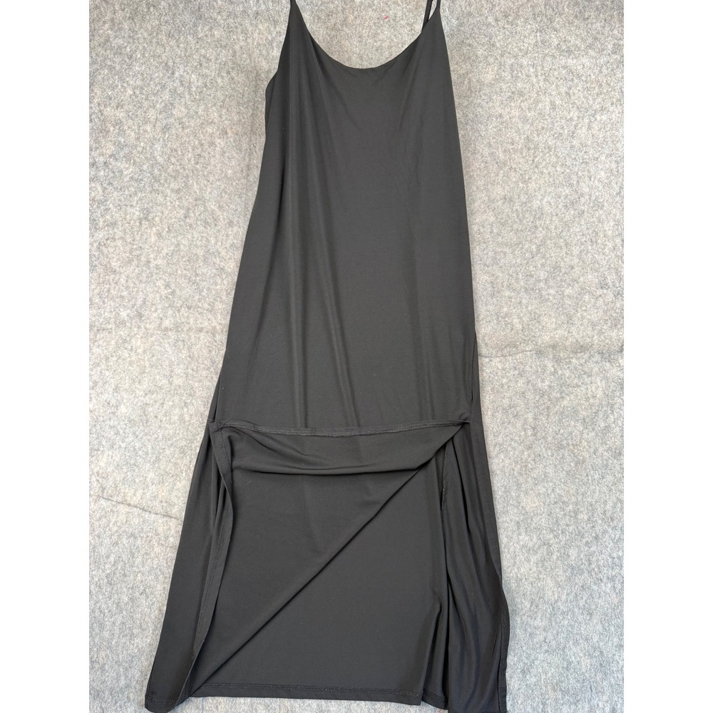 Fashion Nova Womens Black Spaghetti Strap Maxi Dress Side Slit Size Large - Picture 3 of 9
